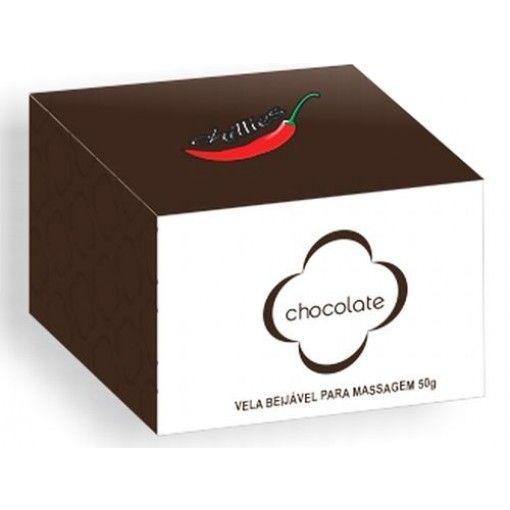 Vela De Massagem Beijável 50g Chocolate - Chillies