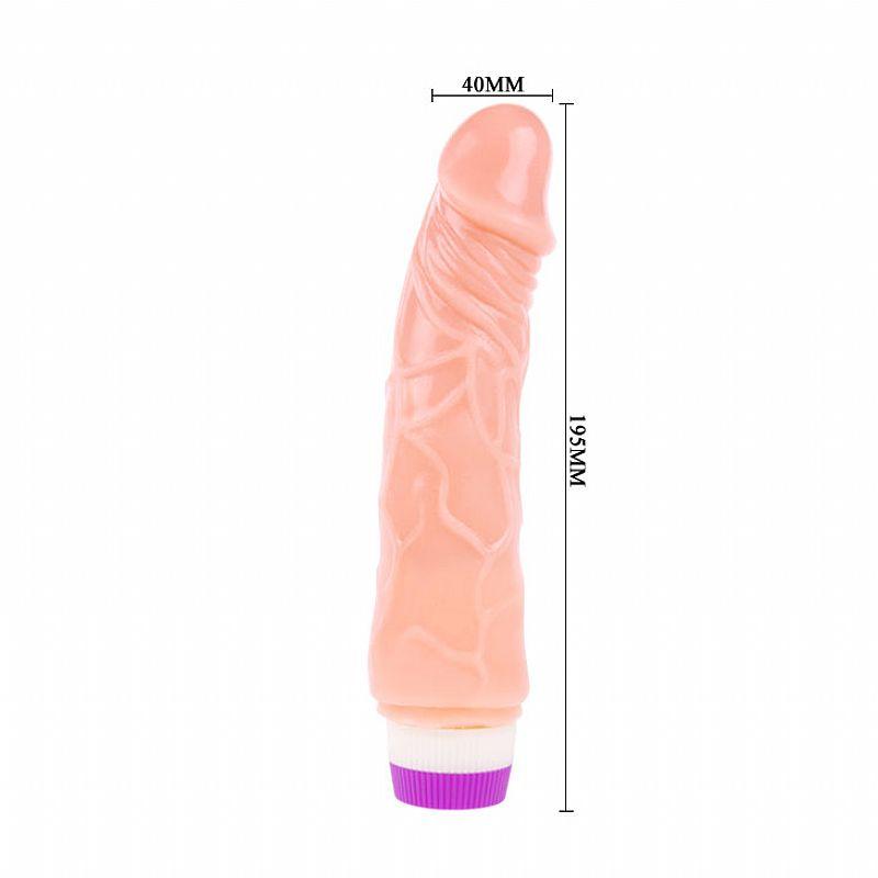 Pênis com Vibrador em Silicone 17 x 3,5 cm