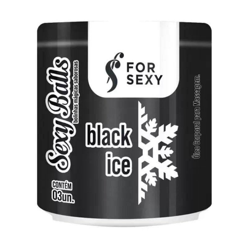 SEXY BALLS BLACK ICE COM 3 UNIDADES FOR SEXY